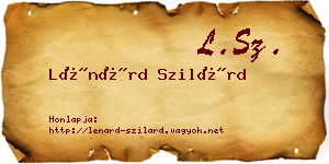Lénárd Szilárd névjegykártya